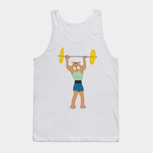 funny strong man cat Tank Top